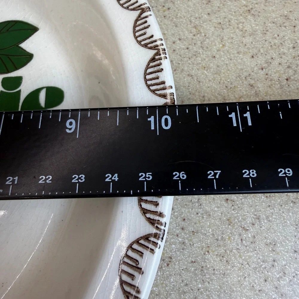 VTG 1970 Ceramic Apple Pie Recipe Dish 10